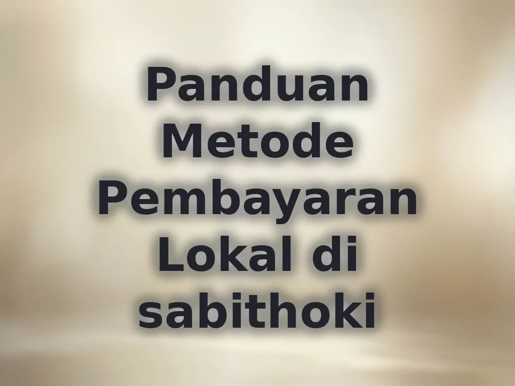 Panduan Pembayaran sabithoki